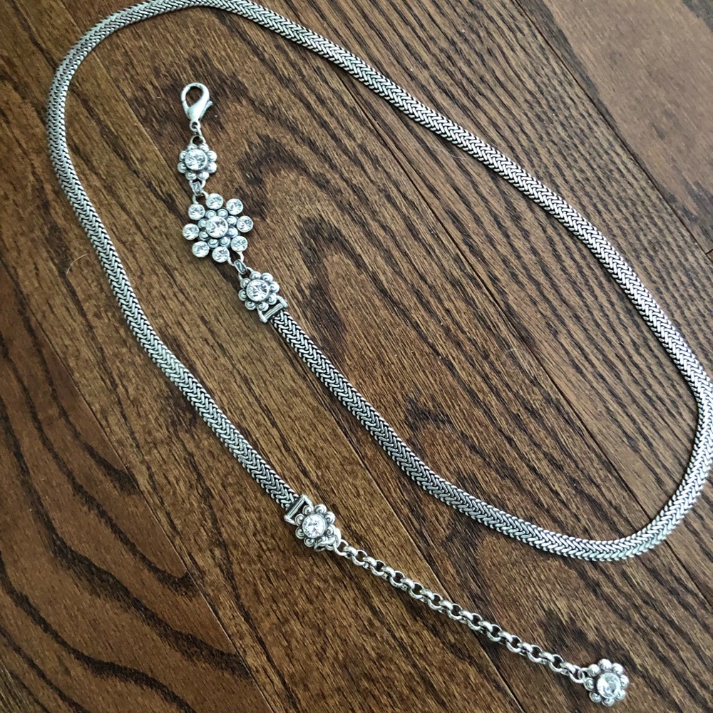Brighton Ladies Silver Crystal Body Chain Belt